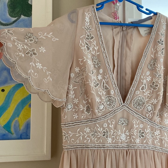 BHDLN Anthropologie Fresna Flutter Sleeve Dress - Picture 4 of 12